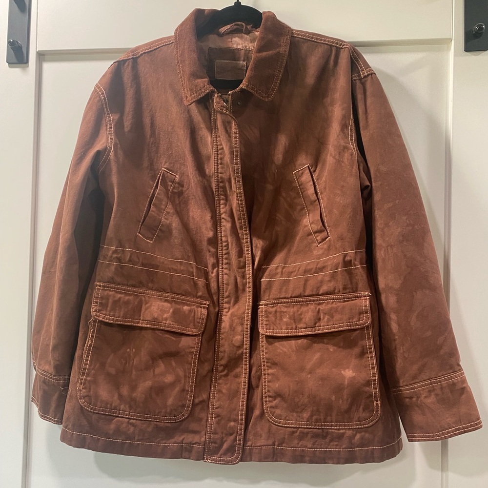 Universal thread brown/rust utility jacket sz L Women's